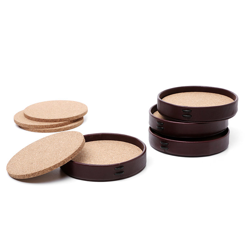 Liiton Full Leather Coaster, Set of 4