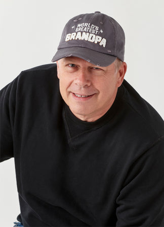 Embroidered Greatest Grandpa Hat, Grey