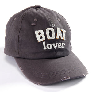 Embroidered Boat Lover Hat, Grey