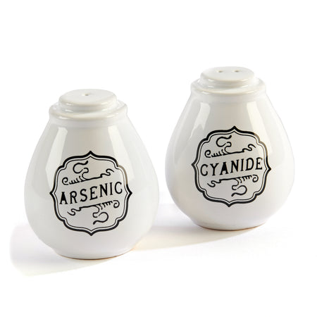 Salt & Pepper Shakers, Arsenic/Cyanide, Set of 2