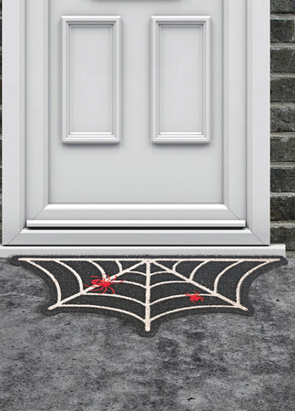 Spider Web Design Coir Door Mat