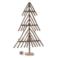 LED Fir Wood Glitter Christmas Tree, 31.5in