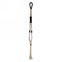 Load image into Gallery viewer, Black &amp; Beige Macrame Plant Hanger, 37in
