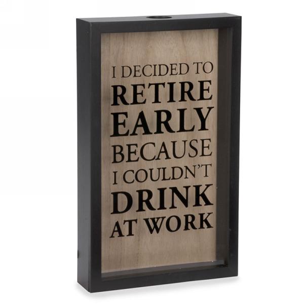 Cork Box Decor, Decided to Retire Early, 14in