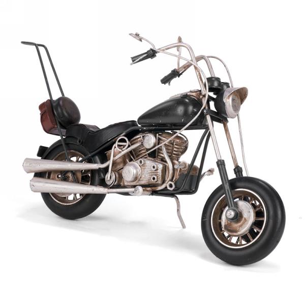 Metal Black Antique Motorcycle Decor