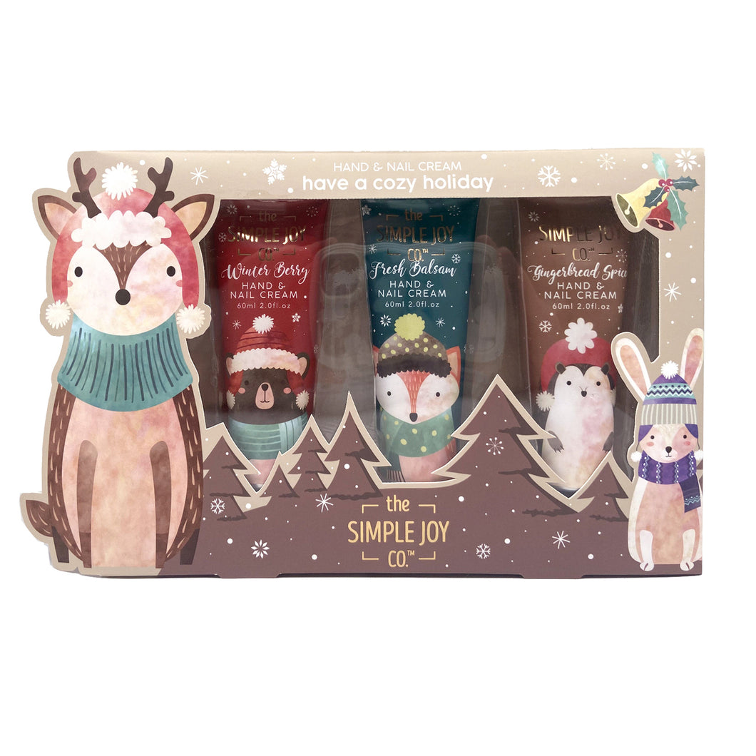 Simple Joy Co Cozy Cabin Hand Cream, Set of 3