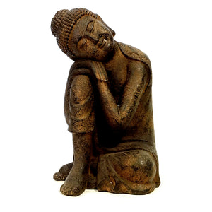 Polyresin Sleeping Buddha Statue, 14.5in