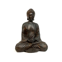 Load image into Gallery viewer, Polyresin Sitting Buddha Statue, Brown, 8in
