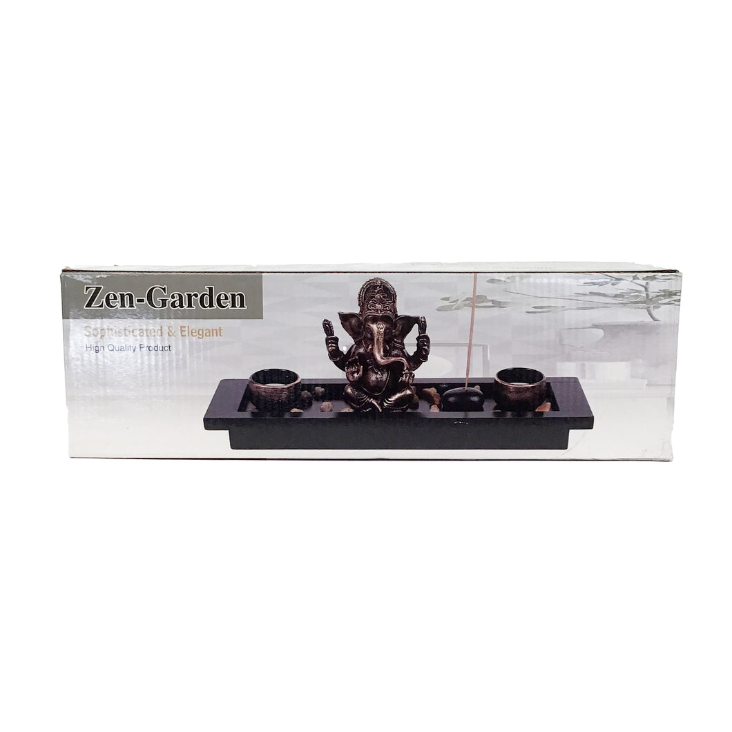 Ganesha Tealight Zen Garden, 14in