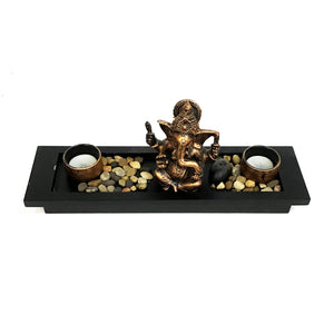 Ganesha Tealight Zen Garden, 14in