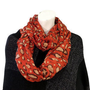 Ladies Fashion Infinity Scarf, Leopard Print