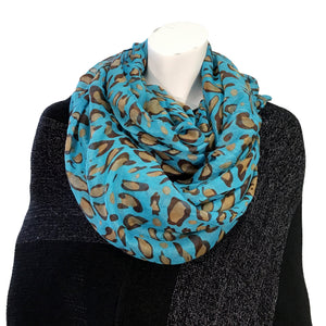 Ladies Fashion Infinity Scarf, Leopard Print