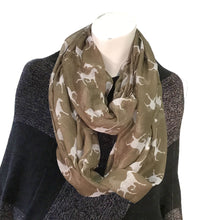 Load image into Gallery viewer, Ladies Fashion Infinity Scarf, Horse Print
