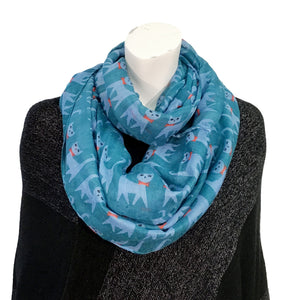 Ladies Fashion Infinity Scarf, Cat Print