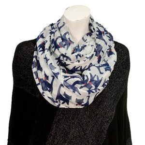 Ladies Fashion Infinity Scarf, Cat Print