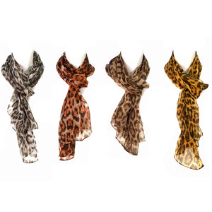 Ladies Fashion Long Scarf, Animal Print