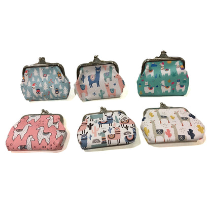Llama Coin Purse with Metal Clasp, 6 Styles
