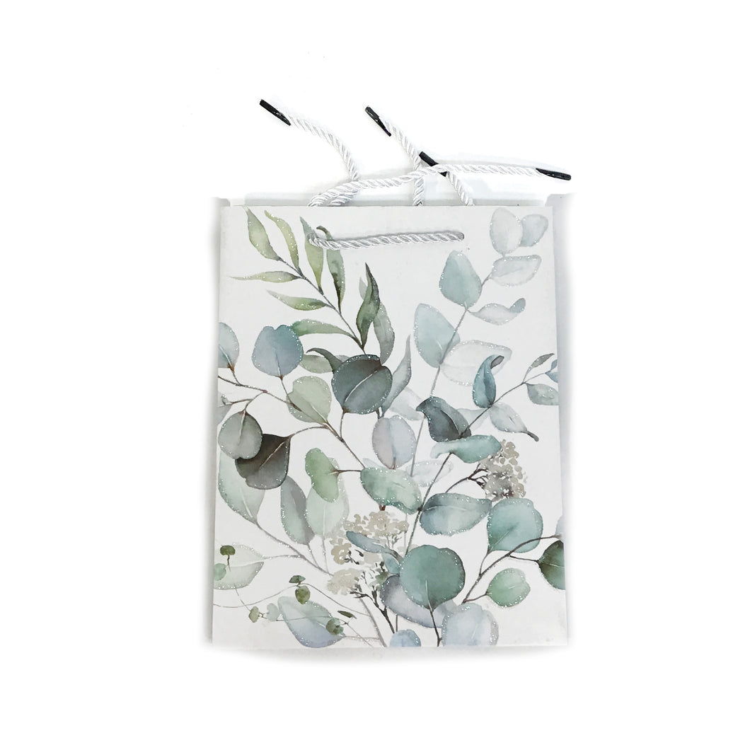 Green Leaves Gift Bag, 9in x 7in