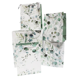 Green Leaves Gift Bag, 12.5in x 10.25in