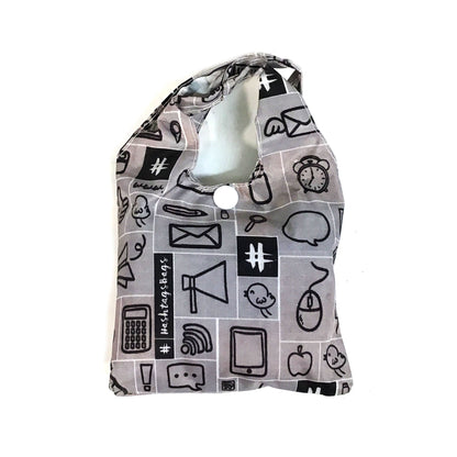 Nylon Fold-Up Bag w/ Handle, 15in x 14in, Assorted