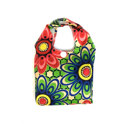 Nylon Fold-Up Bag w/ Handle, 15in x 14in, Assorted