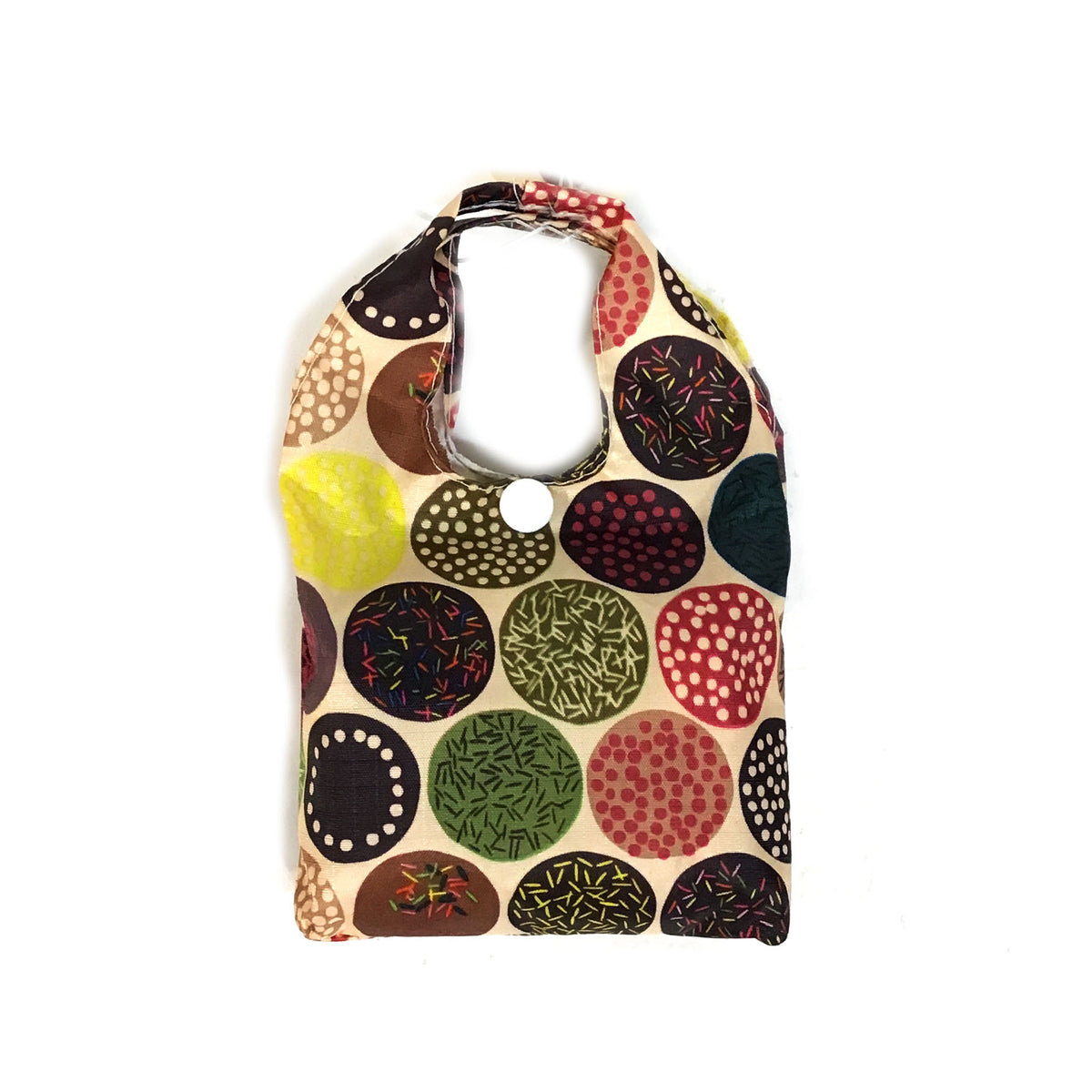 Nylon Fold-Up Bag w/ Handle, 15in x 14in, Assorted
