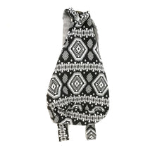 Load image into Gallery viewer, Aztec Pattern Backpack, Black &amp; White
