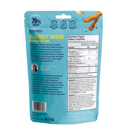 Twigz Pretzels, Buttery Herb & Garlic, 130g