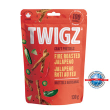 Load image into Gallery viewer, Twigz Pretzels, Fire Roasted Jalapeño, 130g
