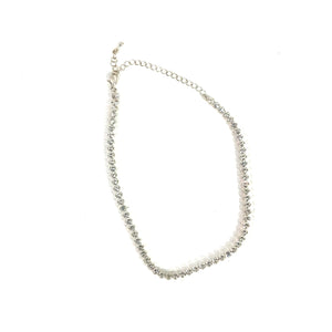 Birch Crystal Choker Necklace & Earrings, Silver