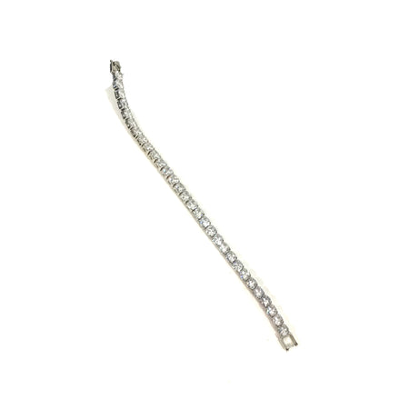 5mm Square CZ Tennis Bracelet, Silver