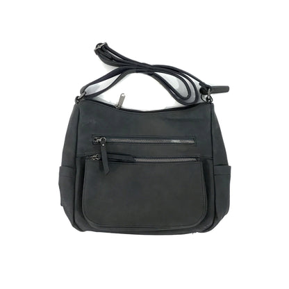 Bria 2 Zipper Front Pocket Crossbody Bag, Navy