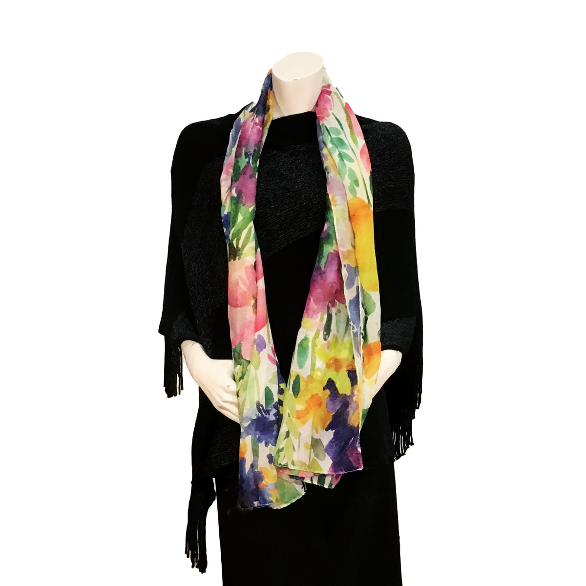 Darcey Ladies Fashion Orchid Print Scarf, Pink