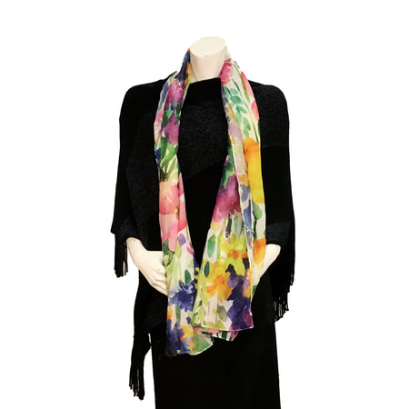Darcey Ladies Fashion Orchid Print Scarf, Pink