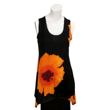 Load image into Gallery viewer, Kira Floral Asymmetrical Hem Tank Top, Orange
