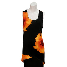 Load image into Gallery viewer, Kira Floral Asymmetrical Hem Tank Top, Orange
