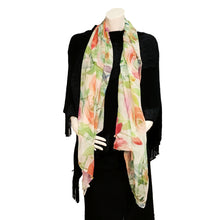 Load image into Gallery viewer, Darcey Ladies Fashion Rose Print Scarf, Pink
