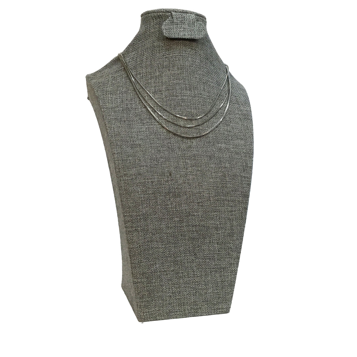 3-Piece Box Link Chain Necklace Set, Silver