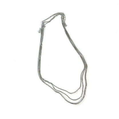 3-Piece Box Link Chain Necklace Set, Silver