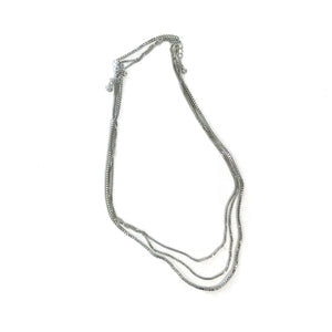 3-Piece Box Link Chain Necklace Set, Silver