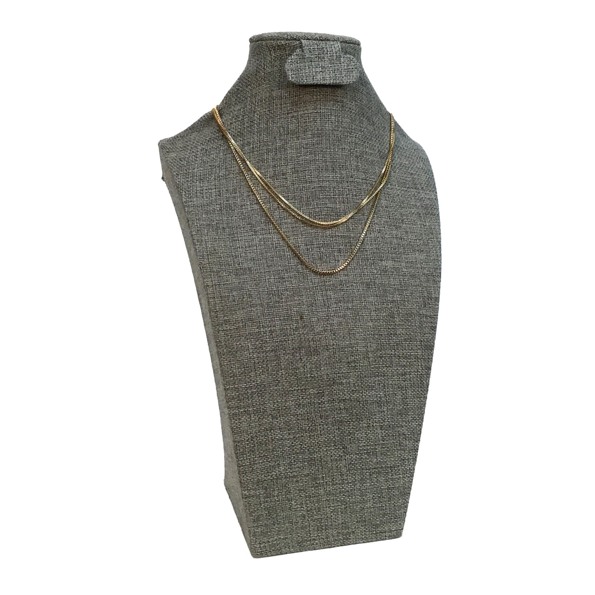 3-Piece Box Link Chain Necklace Set, Gold