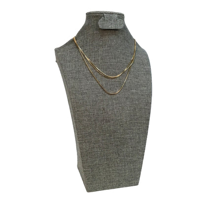 3-Piece Box Link Chain Necklace Set, Gold