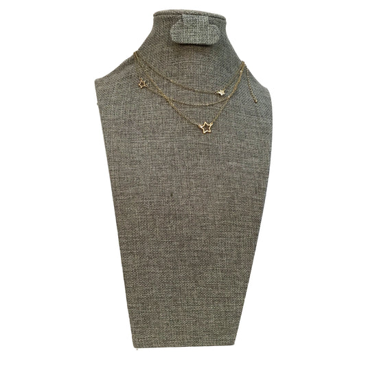 3-Piece Star Necklace Set, Gold