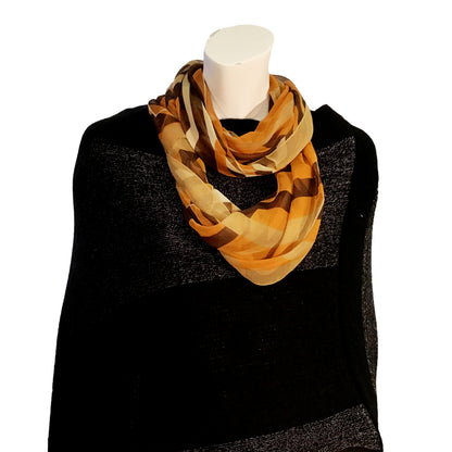 Chloe Ladies Fashion Infinity Scarf, Brown/Geo