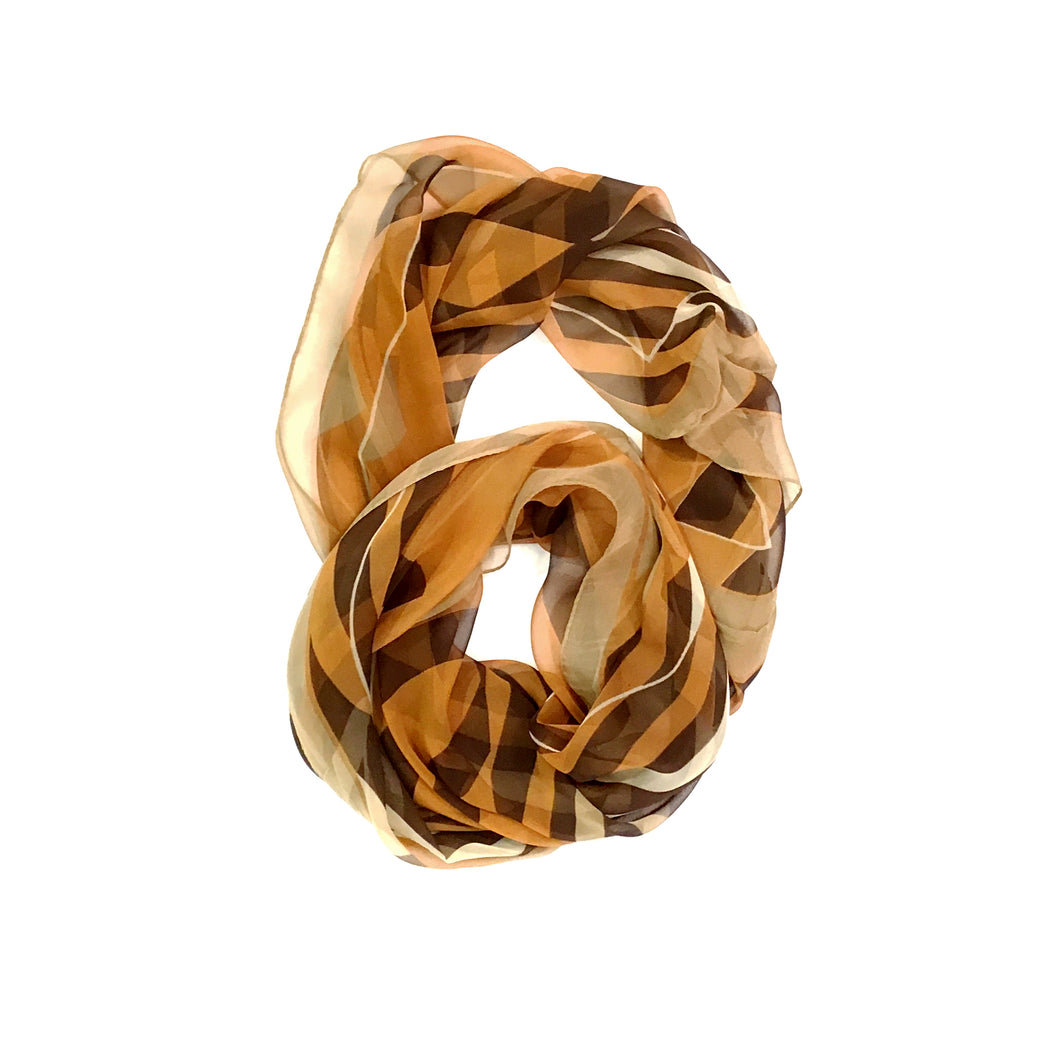 Chloe Ladies Fashion Infinity Scarf, Brown/Geo