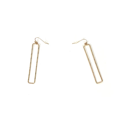 Zoey Rectangle Drop Earrings, Gold