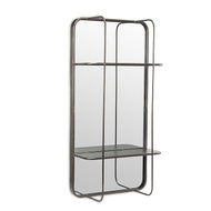 Rectangle Wall Mirror with Shelves, 31in