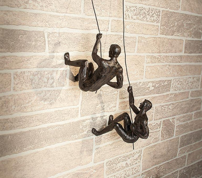 Resin Rock Climber Male Figurine, 8in, 2 Styles