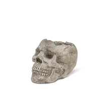 Load image into Gallery viewer, Small Cracked Skull Cement Planter
