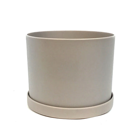 Planter, 6in, Mathers with Saucer, Pebble Stone